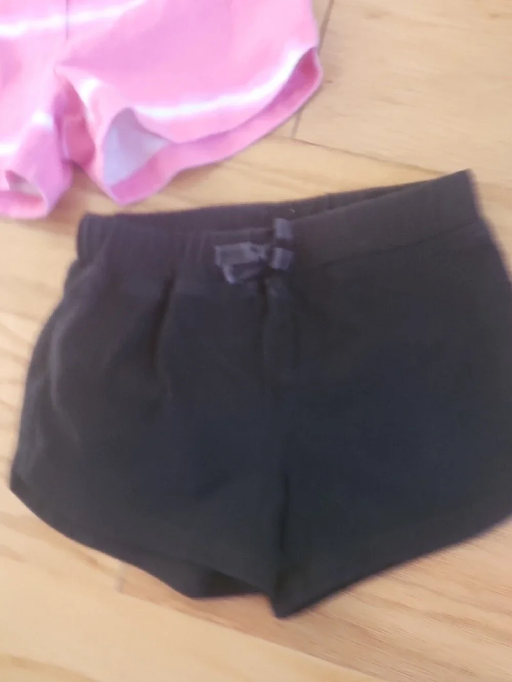 The Children's Place Girls' 3-Pack Shorts - Pink Tie-Dye, Black Floral, Black 2T